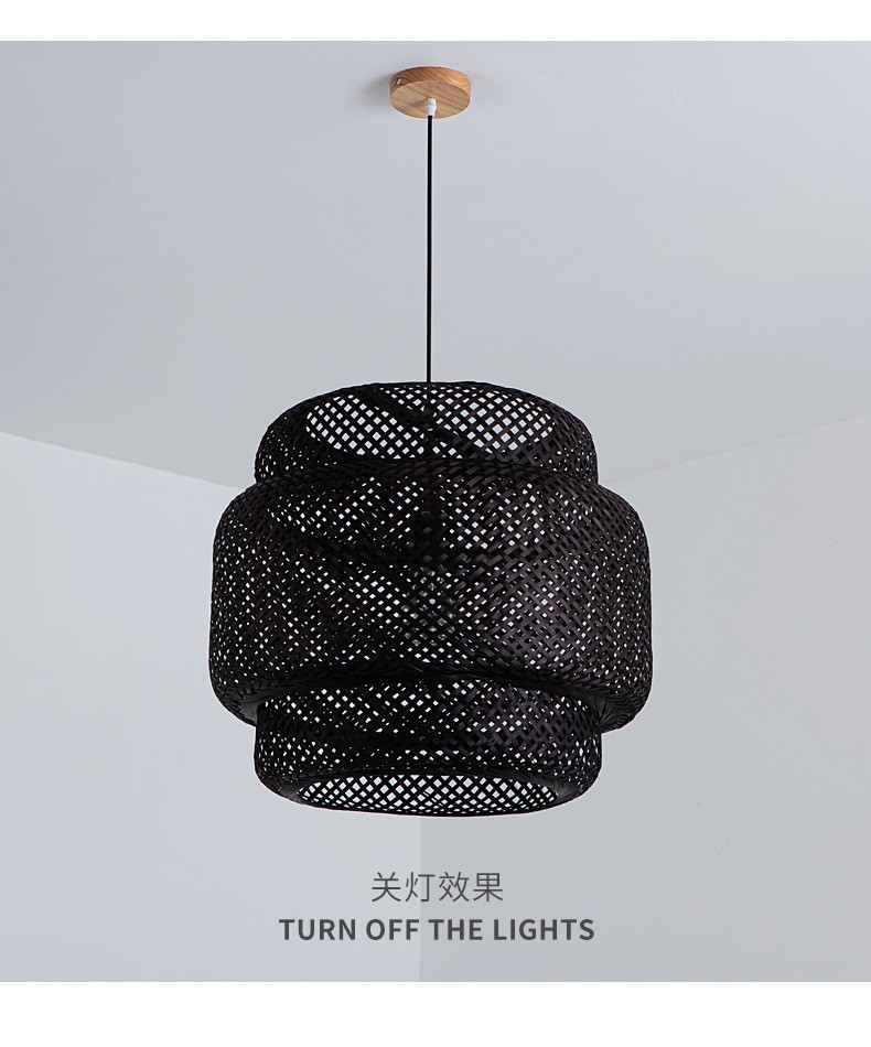 Restaurante de mimbre de bambú lámpara de la Casa de Té popular Arte Creativo japonés bambú olla caliente tienda centro comercial lámpara linterna