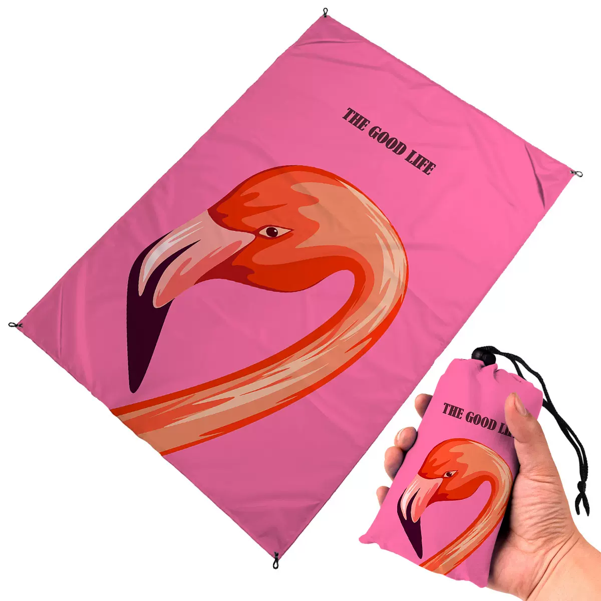 卡通风格沙滩垫户外防泼水轻便便携野餐垫超薄口袋毯沙滩速干地垫