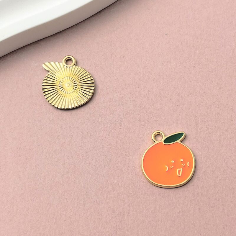果物と野菜レモンブルーベリー合金滴下オイル DIY ジュエリーアクセサリーかわいいペンダントキーホルダーブレスレットペンダント|undefined