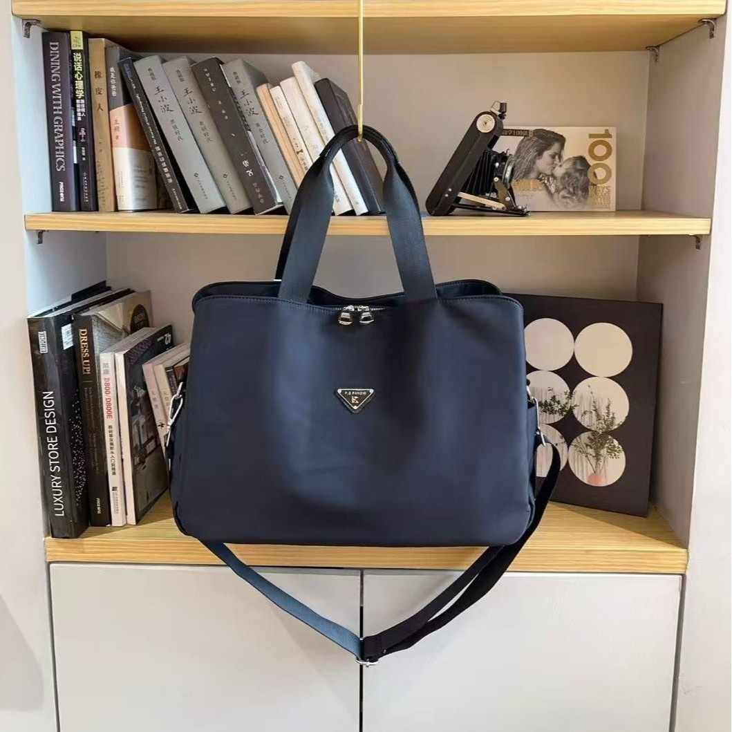 Oxford Nylon Tote Bag For Women, Large Capacity Commuter Shoulder Bag, Laptop Bag, Travel Diaper Bag, Canvas Handbag - Thumbnail 3