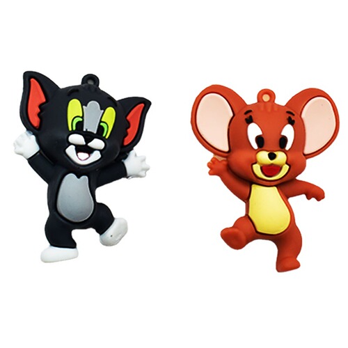 Factory direct sales cartoon animation mouse cat keychain pendant car bag cute small gift chain ring wholesale