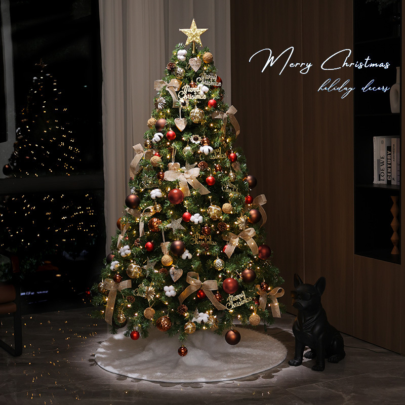 Nuevo árbol de Navidad transfronterizo para el hogar árbol de Navidad grande con luces de decoración navideña paquete de arco