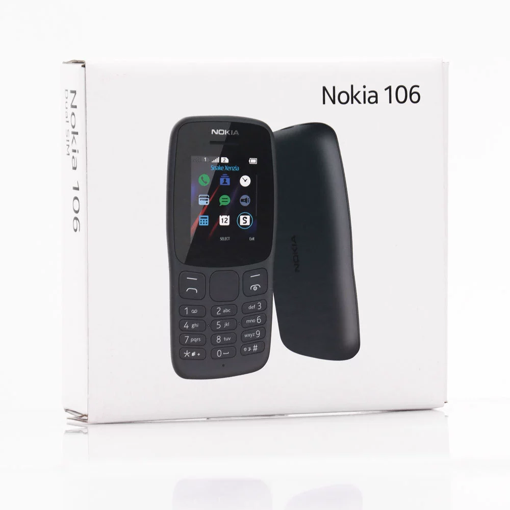 Меку 1059-106 Dual-SIM телефон с физической клавиатурой, GSM, компактные размеры 4,26x12,36 см, черный