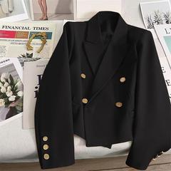 网红短款洋气小西装外套女秋秋2025韩版显瘦复古轻奢西服上衣