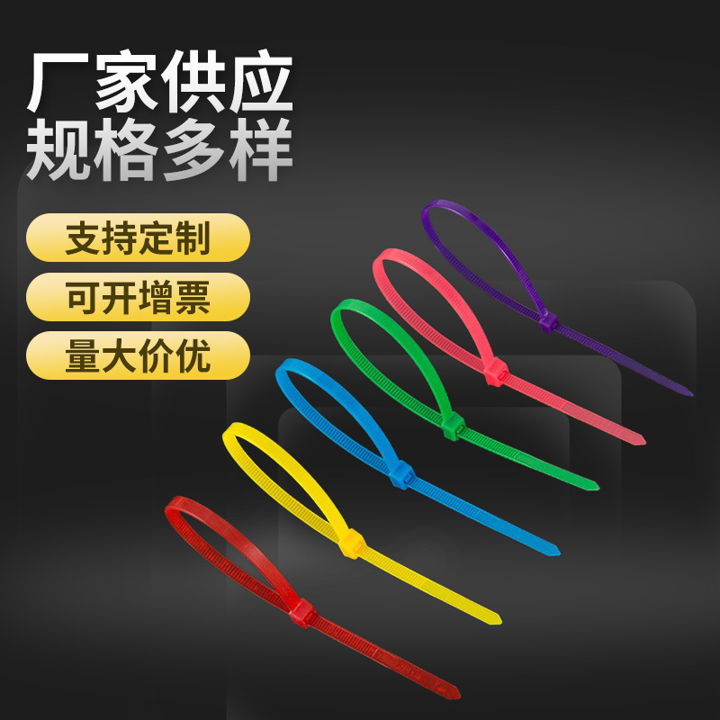 供应自锁式4*250黑白色尼龙扎带扎带扎线 软管扎带捆扎带500条/包