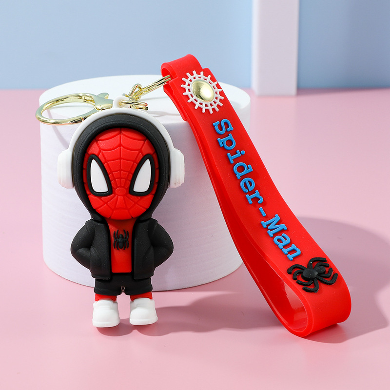 2025 アベンジャーズスパイダーマンキーホルダーキャプテンアメリカ車のキーペンダントマーベルキーホルダー卸売|undefined