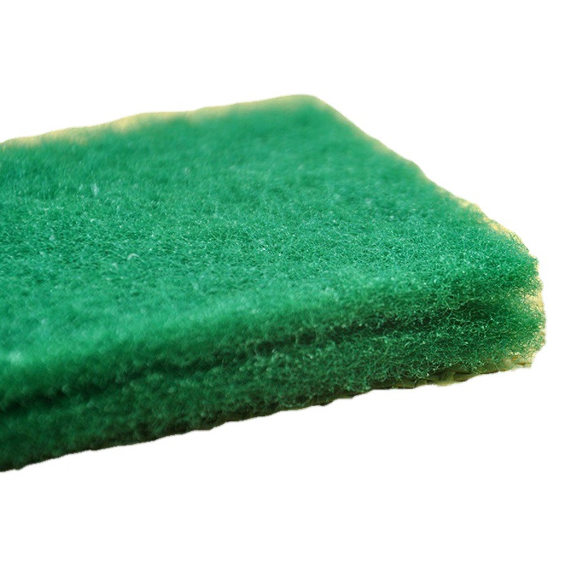 2 yuanes tienda suministro endurecido 10*7 verde estropajo cocina paño de limpieza hogar paño de limpieza