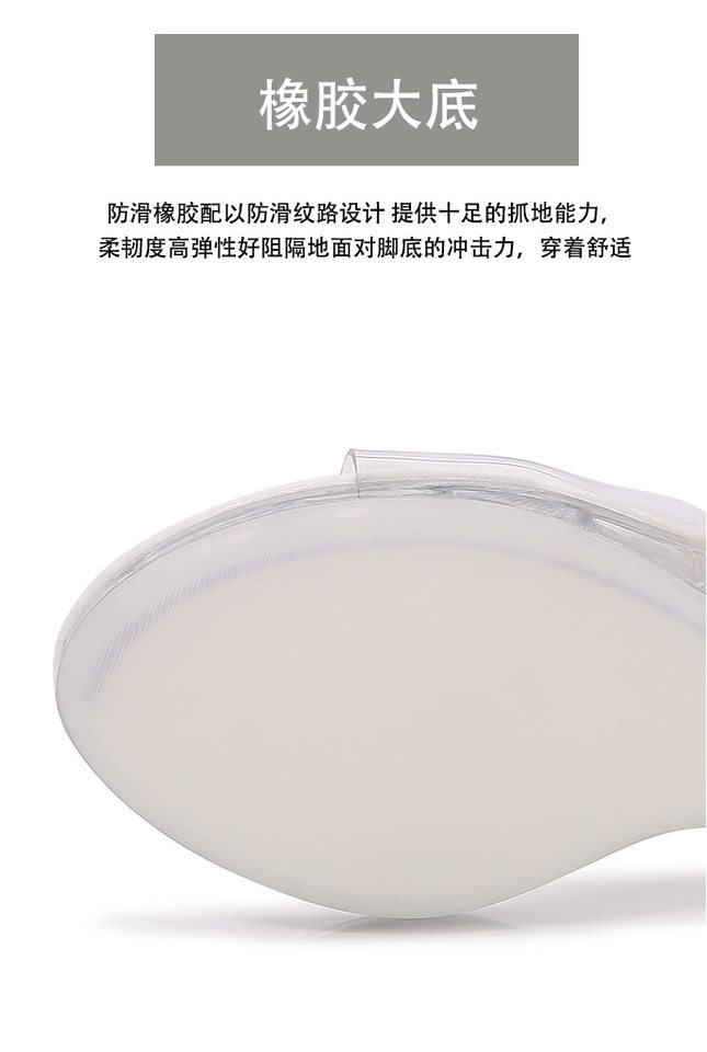 Giày sandal cao gót nữ trong suốt pha lê hở mũi gót nhọn — bạc, màu đỏ, trắng, đen chi tiết 9