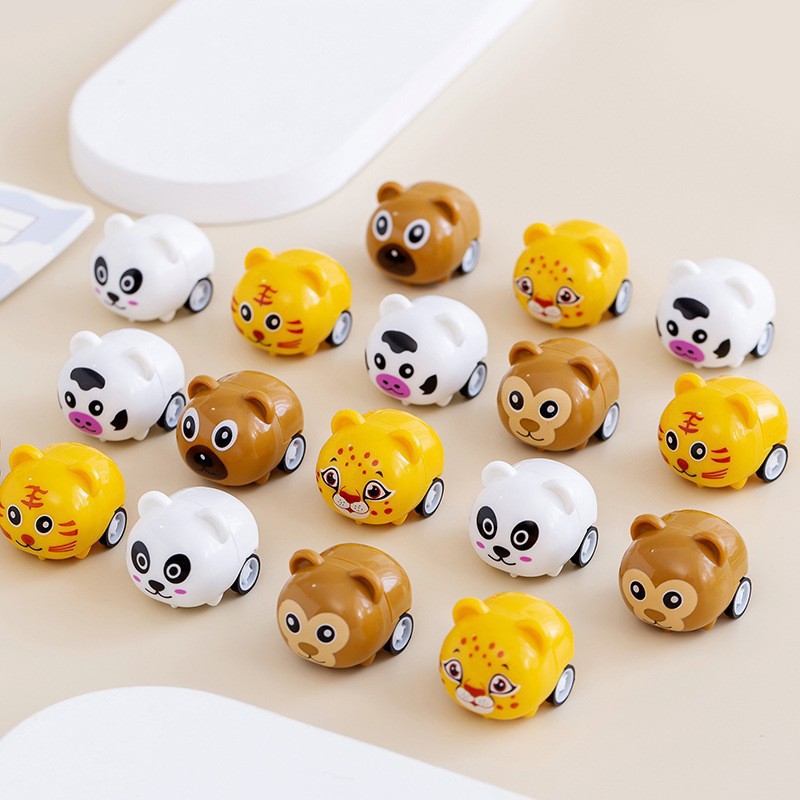 Cross-Border Supply of Cute and Cute Animal Pull-Back Cars, Baby Mini Toy Cars, Kindergarten Small Gifts and Gifts