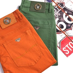 97%棉彈力七色高品質修身小直筒休閒褲男式春秋四季此款129元