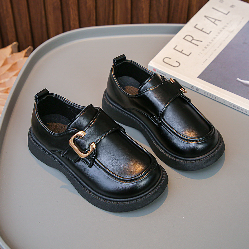 2025 Autumn and Winter Girls Casual Leather Shoes Mary Jane Women's Shoes British Small Leather Shoes Women's Thick-Soled Easiest for Match Shoes