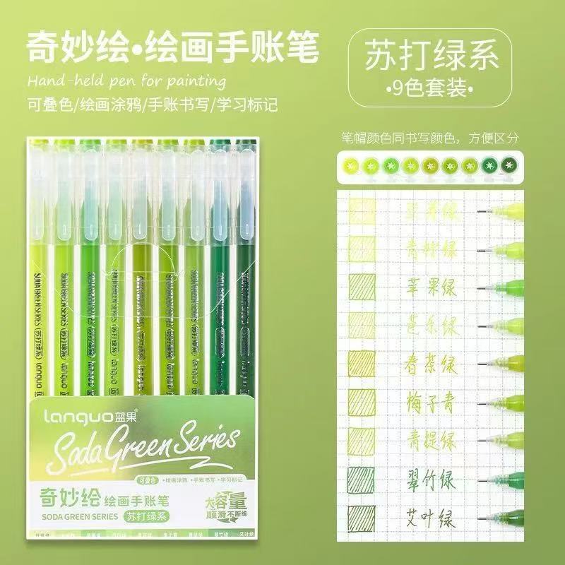 Bolígrafo de cuenta manual de fruta azul de alto valor y gran capacidad para tomar notas