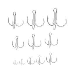 Wholesale High-Carbon Steel Triple-Prong Blood-Groove Hooks for Anchoring Fishhooks, Lure-Ready with Three-Anchor Design and Barb