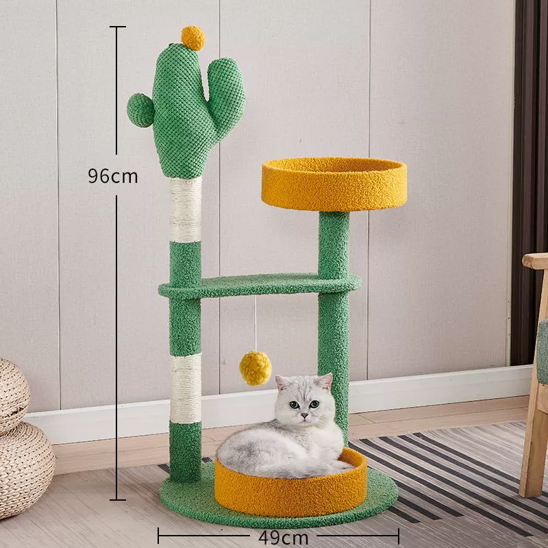 Cat climbing frame, universal four‑season multi‑level tower with hammock, condo and scratching posts