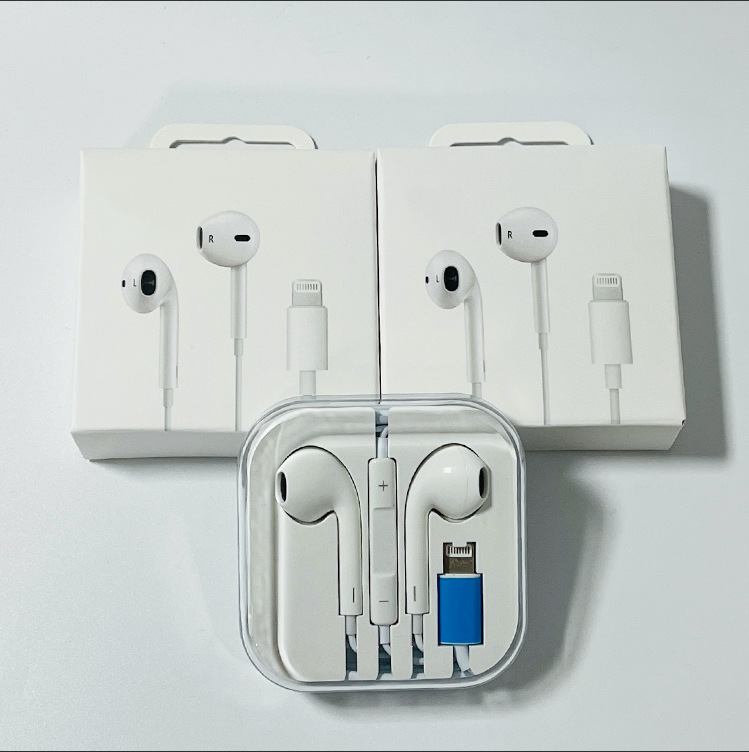 Suitable for Apple Headphones I7 I11 I13 Bluetooth Headphones Ios Lightning Wire Controlled Headphones with Microphone