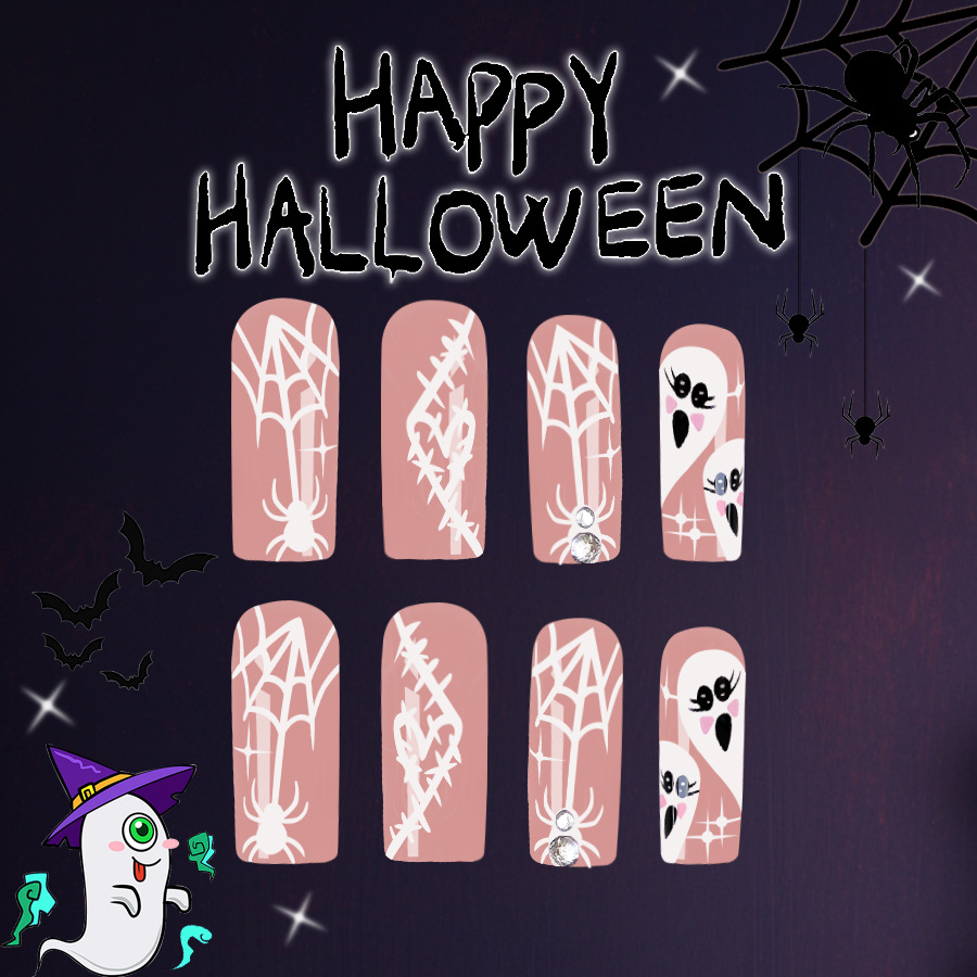 Long Bright Ballet Armor Europe and the United States Cross-border Foreign Trade Spider Web Ghost Spider Halloween Removable Wear Armor 24 Pieces_voghion.com
