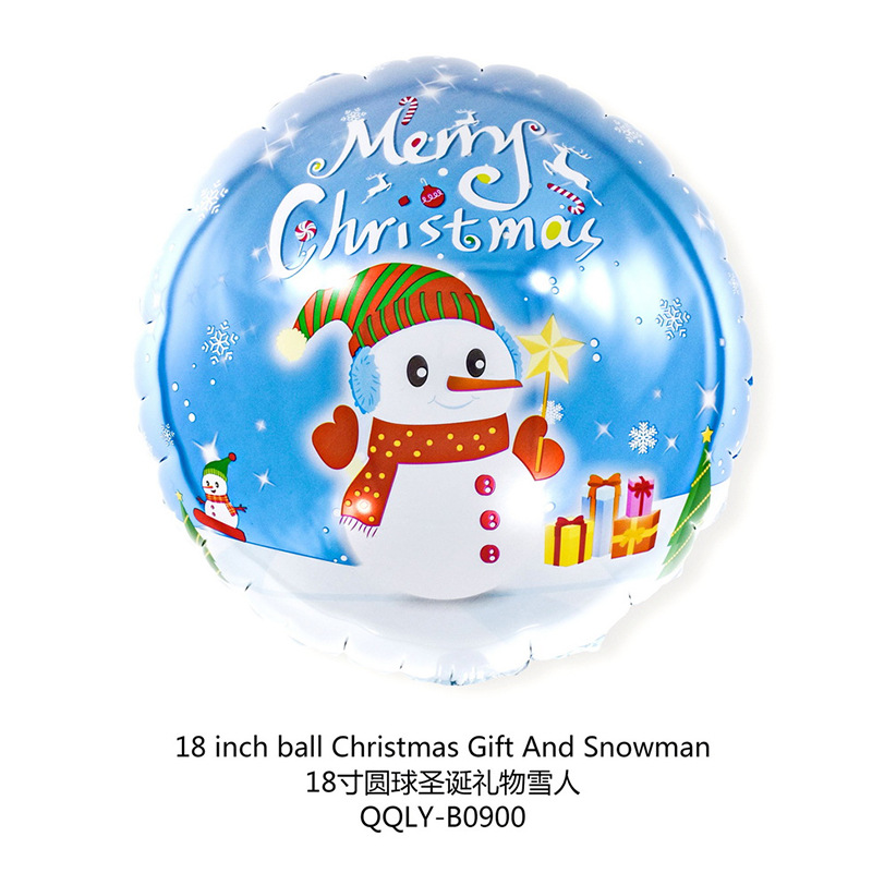 Navidad decoración de dibujos animados globo de aluminio centro comercial tienda fiesta decoración suministros Santa Claus globo
