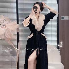 珊瑚绒睡袍女秋冬季中长款2025新款加厚睡衣法兰绒冬季浴袍家居服