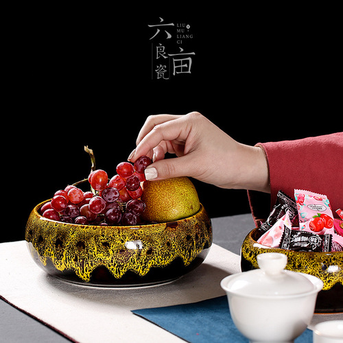 Ceramic tea wash large kiln change pen wash Kung Fu tea set tea ceremony accessories cup wash water wash Kung Fu storage basin