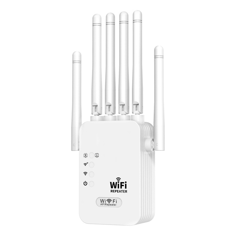 Nuevo amplificador de señal de repetidor wifi de seis antenas 300M amplificador de fábrica para uso doméstico a través de la pared