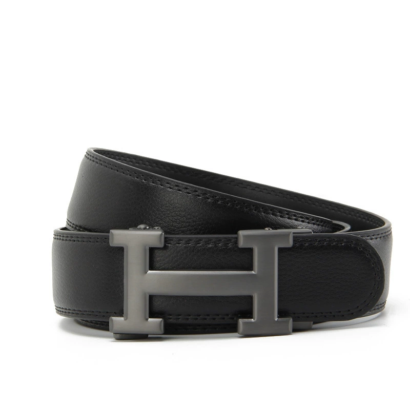 Новые буквенные мужские пояса двухслойные интруторы автоматические блоки бездействующий стальной деловой досуг мужской пояс