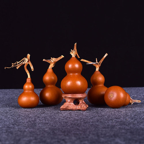 9WOR patinated natural old gourd boutique hand-twisted small gourd to play with old purple leather ornaments hand-held grass