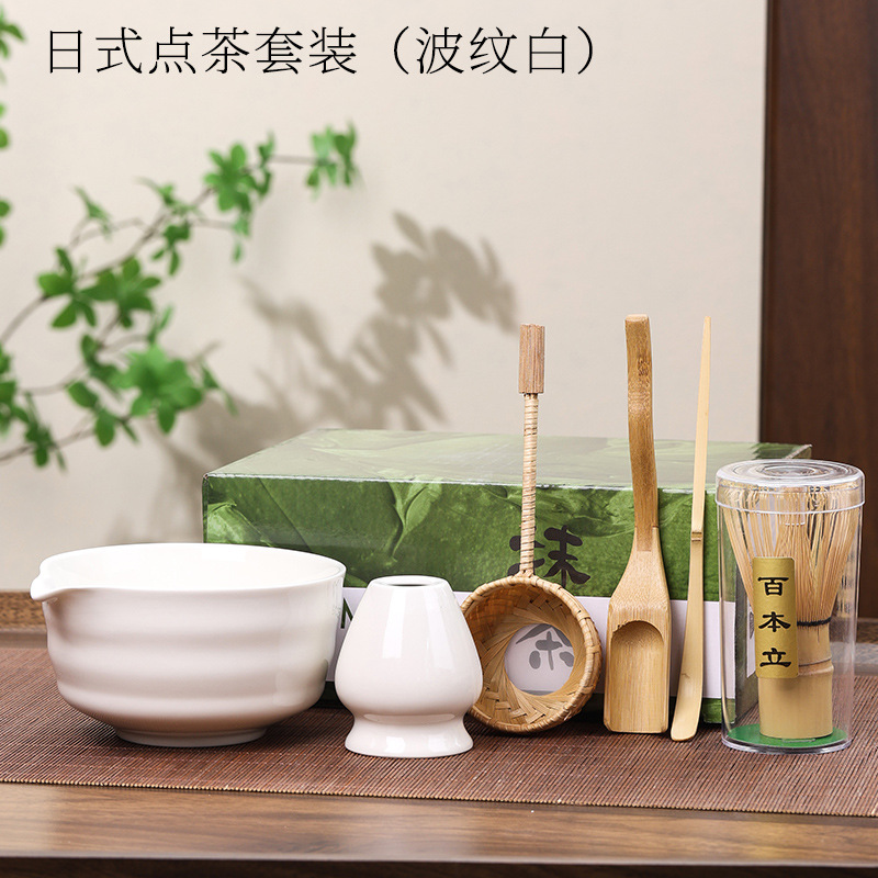 색상 상자에 흰색 6개 세트