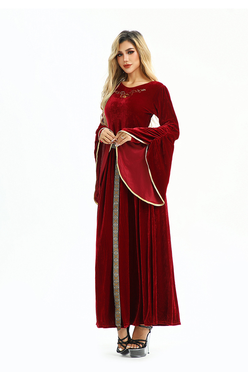20.26million Costume Vintage Court Style European Farm Peasant Medieval Renaissance Dress_ecoleips.com