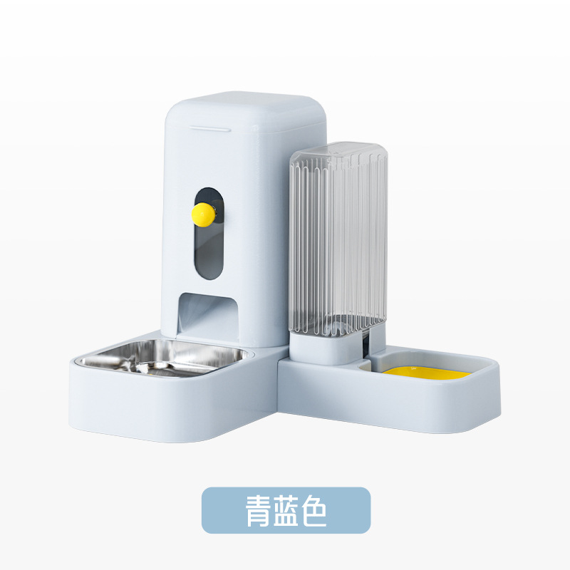 Cat Bowl alimentador de agua potable de gran capacidad dispensador de agua automático para mascotas separación húmeda y seca transfronteriza de acero inoxidable Cat Basin tazón para perros