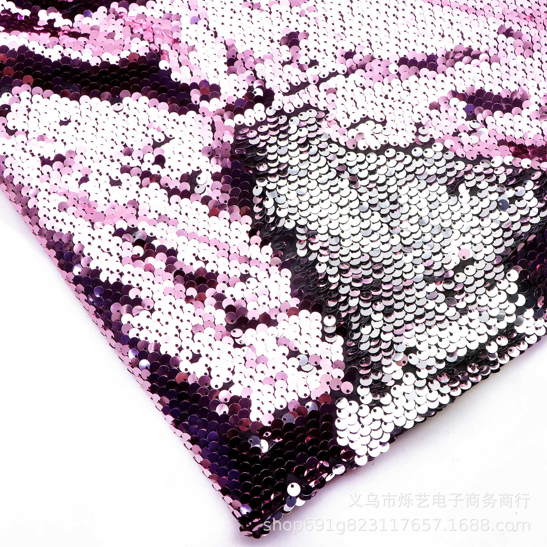 Pink + silver, 50*130cm continuous-bj