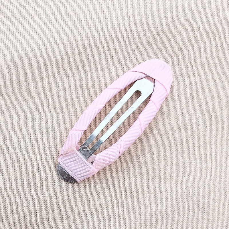 1.8*5センチヘアクリップ半包布楕円シンプルカラー子供髪飾り材料DIYアクセサリーbbクリップ部品|undefined