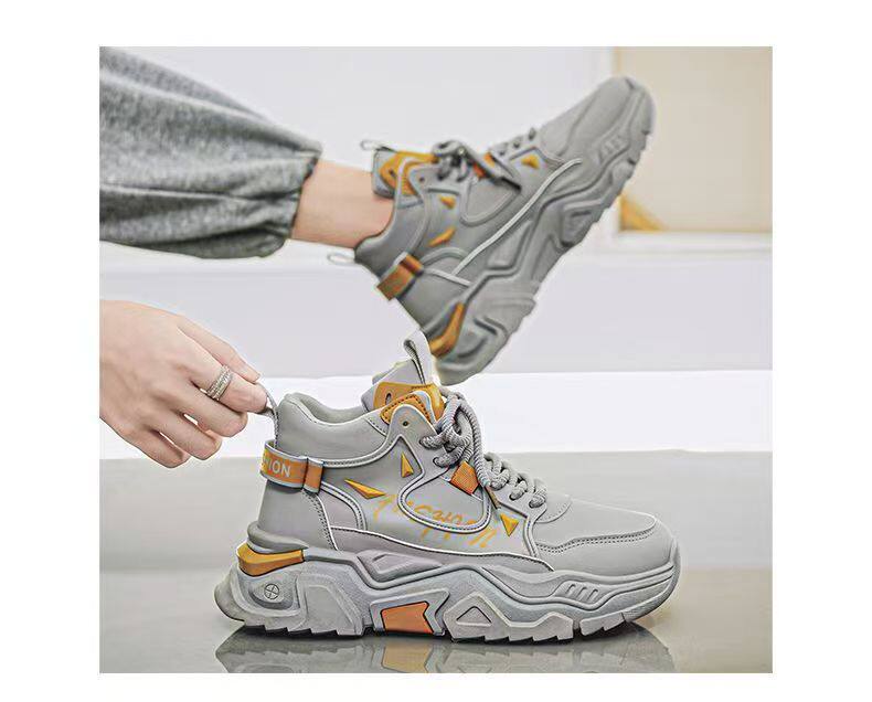 Giày nam cao cổ Martin trẻ trung, giày thể thao casual cổ cao tăng chiều cao, đế cao 3 cm — C73 màu đen, C73 trắng chi tiết 12