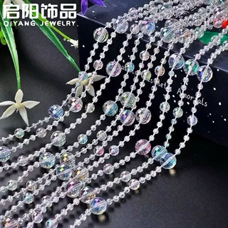 水晶珠帘门帘隔断亚克力婚庆珠链水晶树装饰珠帘婚礼七彩地球珠帘