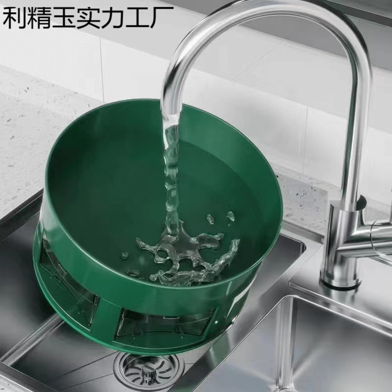 厨房置物架台面可旋转多层便捷免安装多功能收纳盒双层旋转调料架|undefined