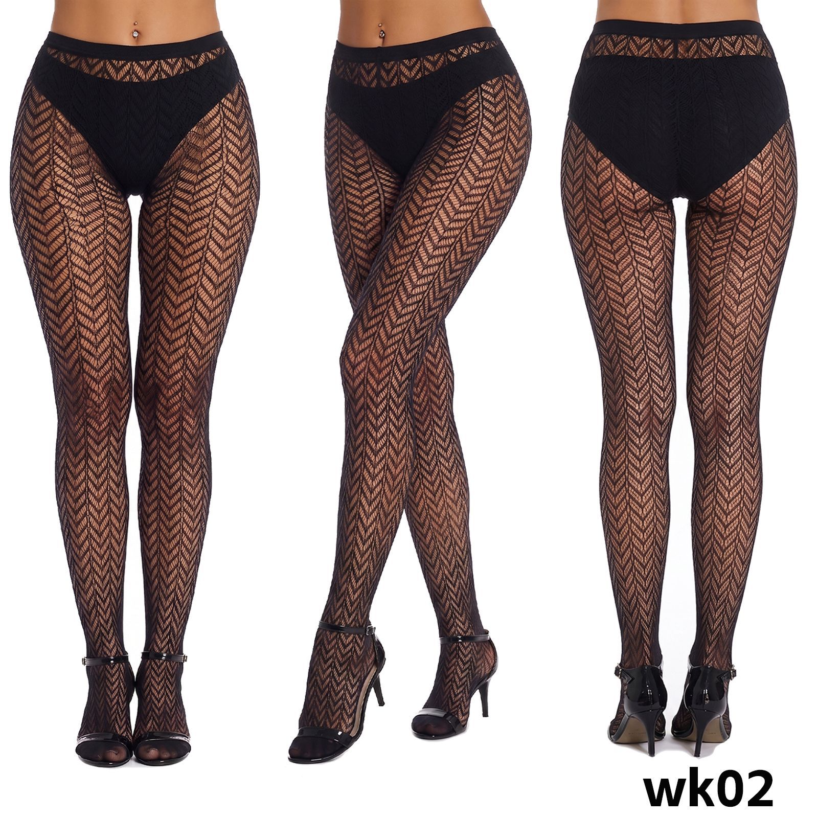 Europa y los Estados Unidos de América de color negro calcetines de red de pesca Jacquard diamante cerrado calcetines de red de entrepierna y2k calcetines de base de juego de rol