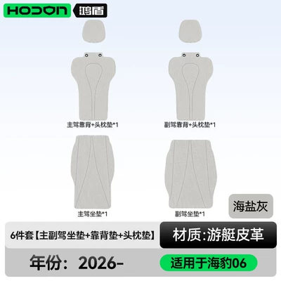 Modelə uyğun (Original) oturacaq örtükləri cushion, universal for all seasons - sea-salt-gray-6-piece-set-driver-and-passenger-seat-cushions-backrest-cushion-headrest-cushion-byd-seal-062026-2027