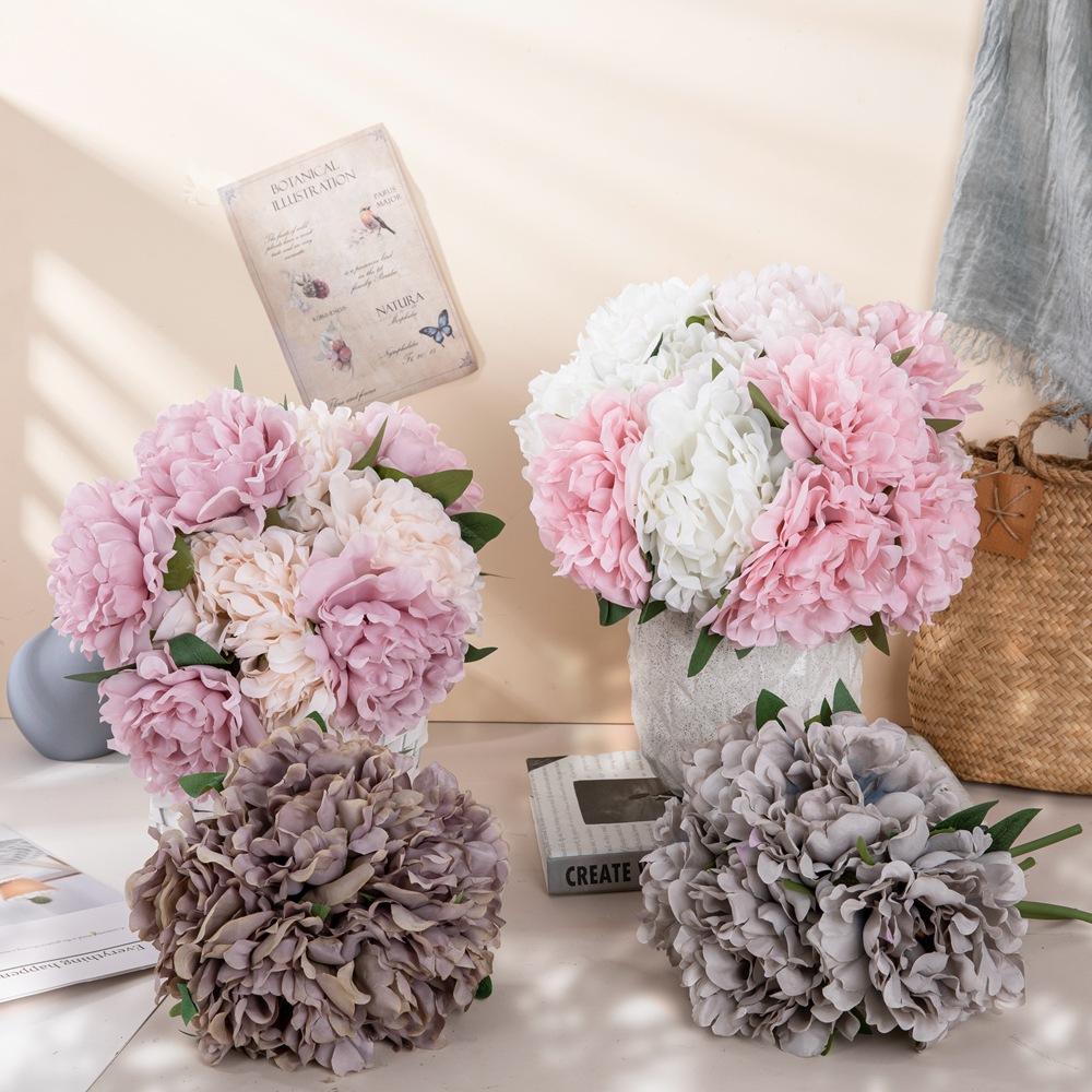 廠家仿真花 艾琳牡丹婚慶推薦手捧花批發家庭裝飾工藝植物MW11221