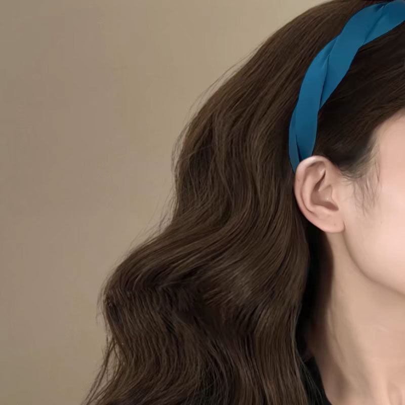 Korean ancient dark blue tangled hairband