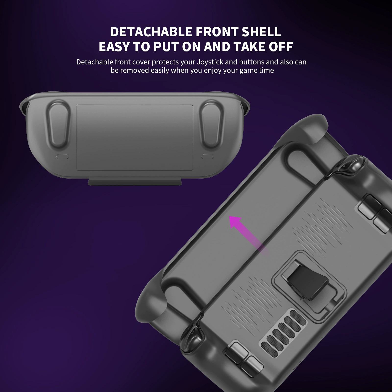 Защитный корпус для Steam Deck с ремешком, всесторонняя защита, TPU чехол для консоли