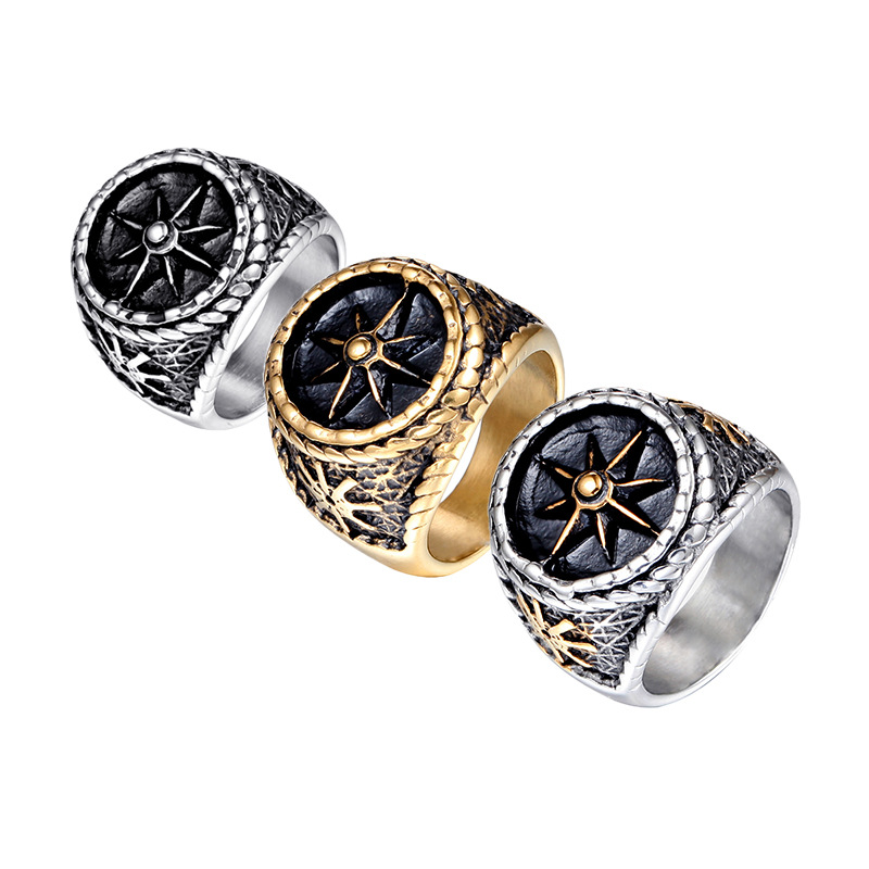 Aliexpress Jewelry Wholesale Foreign Trade Supply Domineering Anchor Ring Stainless Steel Men's Ring