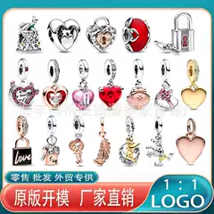 Pandora Beads White Copper Silver Plated New Minnie and Mickey Kiss Oswal Charm diy Bracelet Accessories