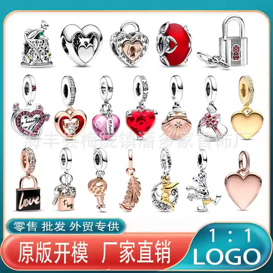 Pandora Beads White Copper Silver Plated New Minnie and Mickey Kiss Oswal Charm diy Bracelet Accessories