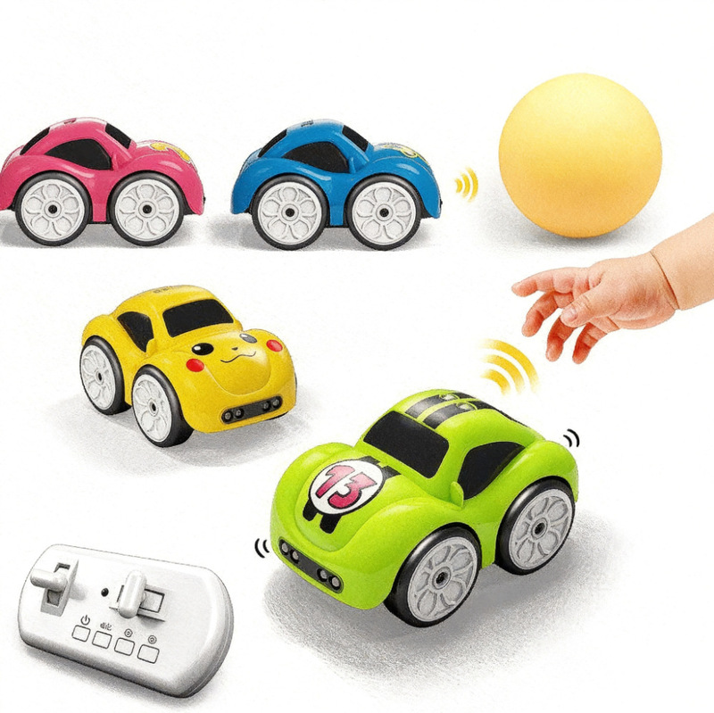 Cross-Border Popular Children's Remote Control Drift Car with Sensor Following Function, Motion-Sensing Cartoon Toy, Uncatchable Crawling Car