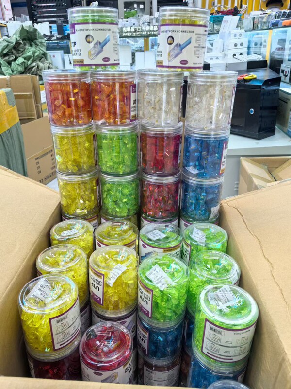 Colorful Network Crystal Connectors, Category 5, Category 6, Category 5 Through-Hole, Category 6 Through-Hole Colorful Network Crystal Connectors, Category 5, Category 6, Category 5 Through-Hole, Category 6 Through-Hole