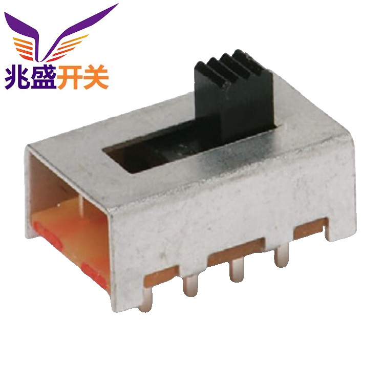 小型3档直柄拨动开关 3档直拨滑动开关8脚 三位竖立拨动开关2P3T