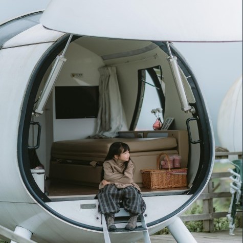 Space cápsula B & B Tecnología Egg House Área escénica Hotel creativo Características de vacaciones Red móvil Casa roja Casa cápsula residencial