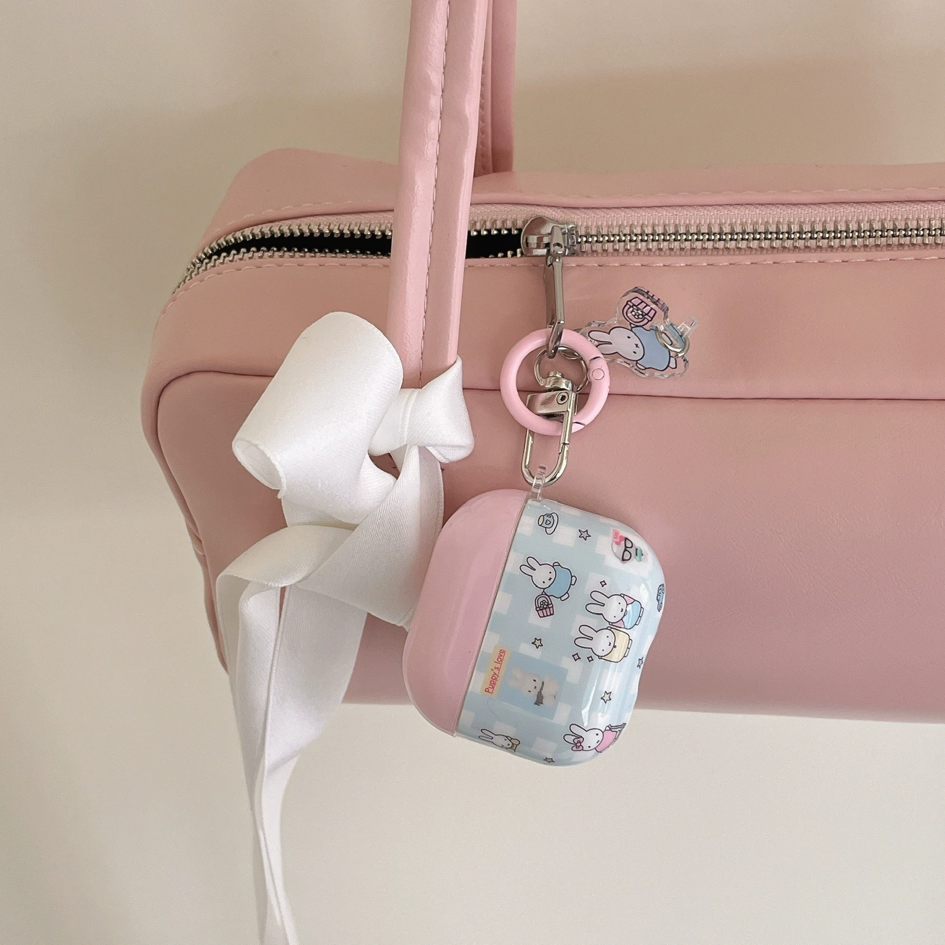 Необычное голубое и розовое клетчатое сердце Инсайл для Apple беспроводные AirPods 4 поколения защитный чехол 1/2 поколения Pro2
