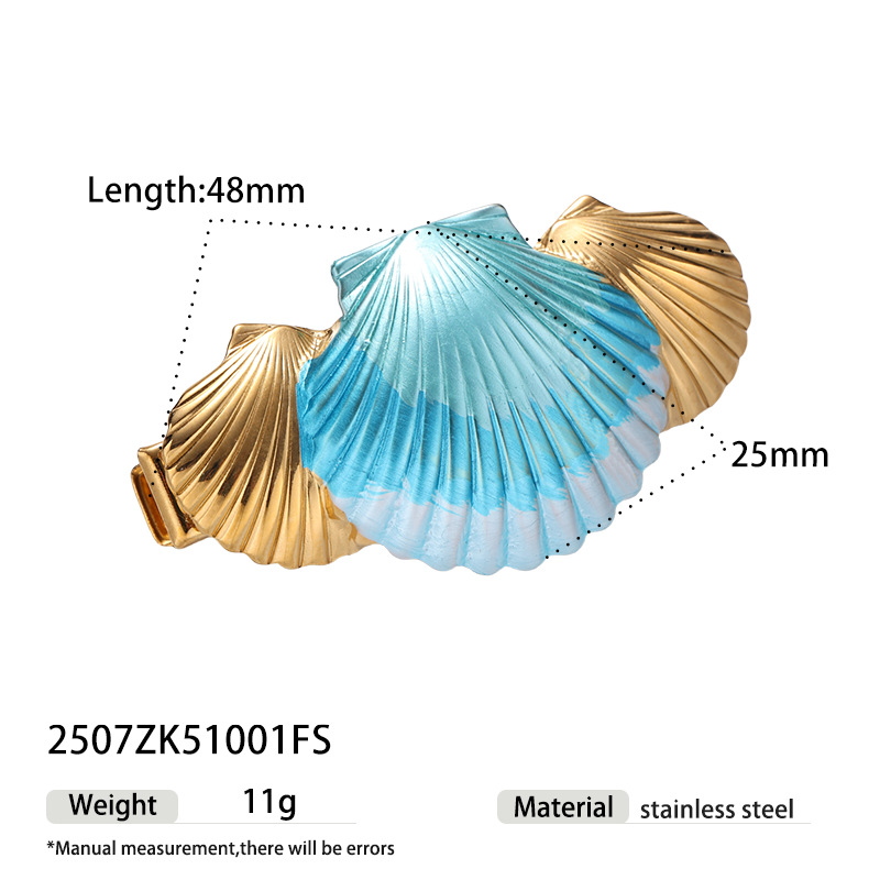 TENA Europa y los Estados Unidos nuevo estilo de vacaciones en el mar de color conchas broches de cabello de alta calidad exquisita lujosa marina al por mayor