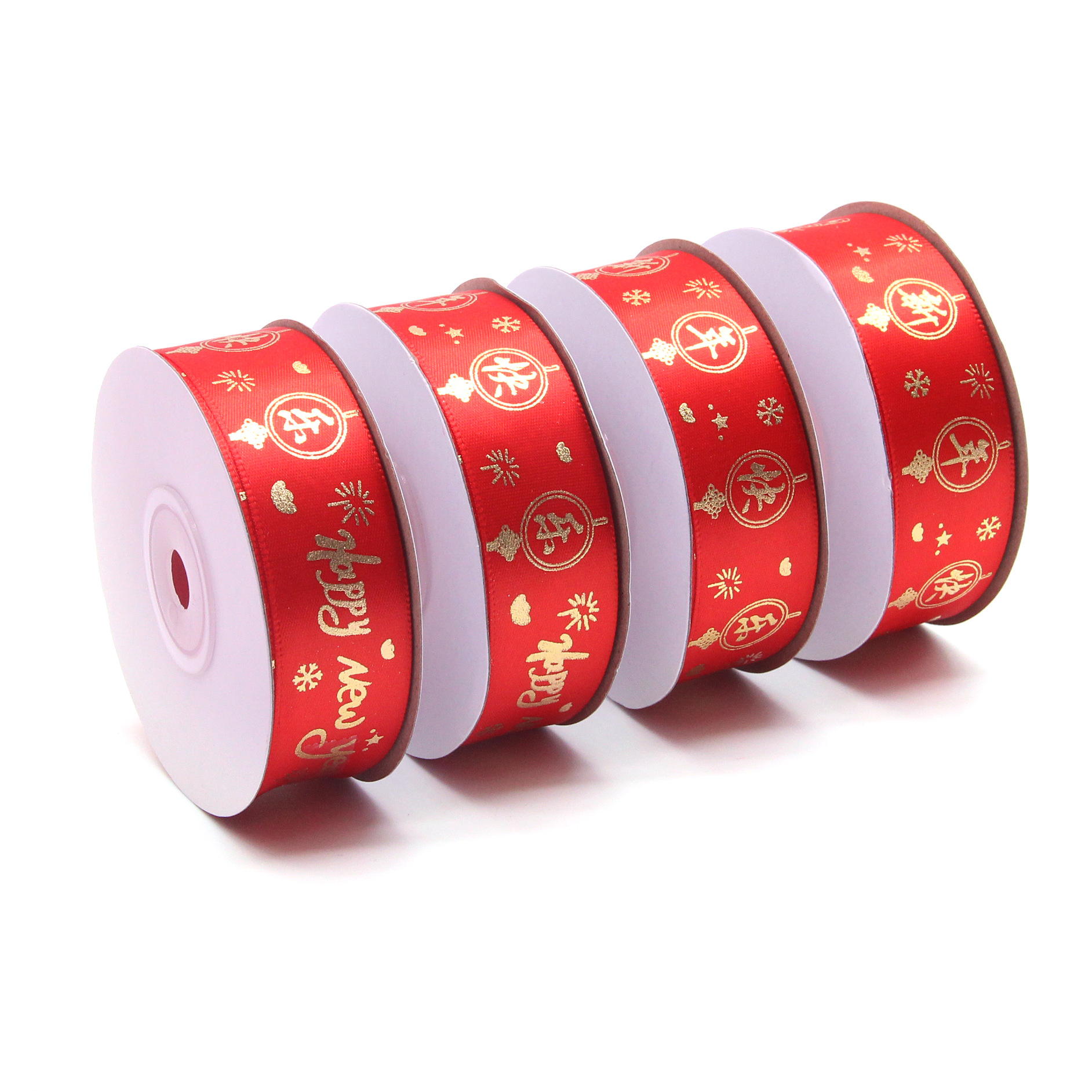 Tianyi Mei 2cm en Stock Año Nuevo cinta de impresión 2024 Feliz Año Nuevo cinta festiva roja