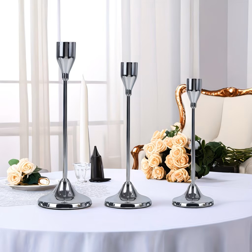 Europa simple bala vela de metal transfronteriza decoración de bodas hotel accesorios vela vela decoración